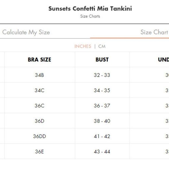 Sunsets California Dolce Vita Mia Tankini Top Size: M - Picture 3 of 3